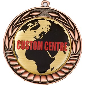 70MM CUSTOM VINYL DOMED LEAF MEDAL  **BUDGET OPTION**